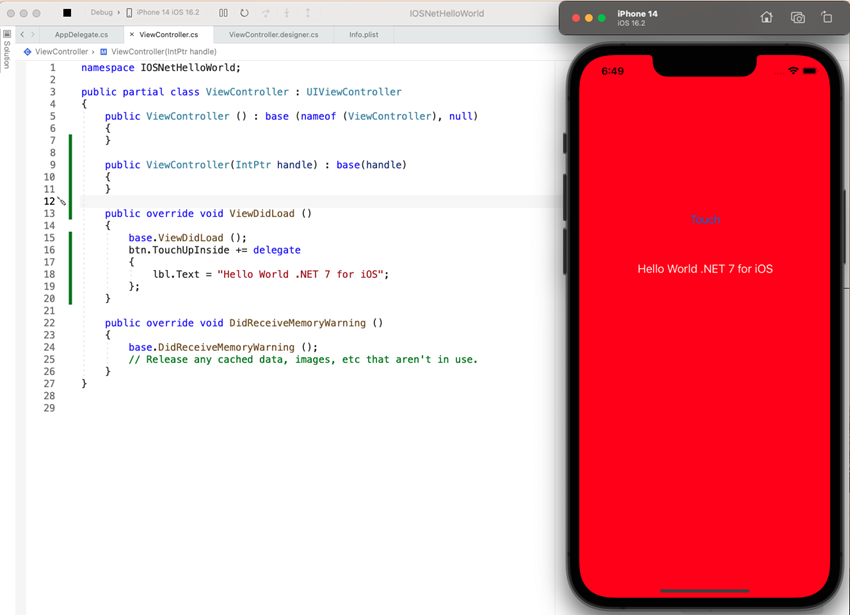 Create Apps for iOS with .NET 7